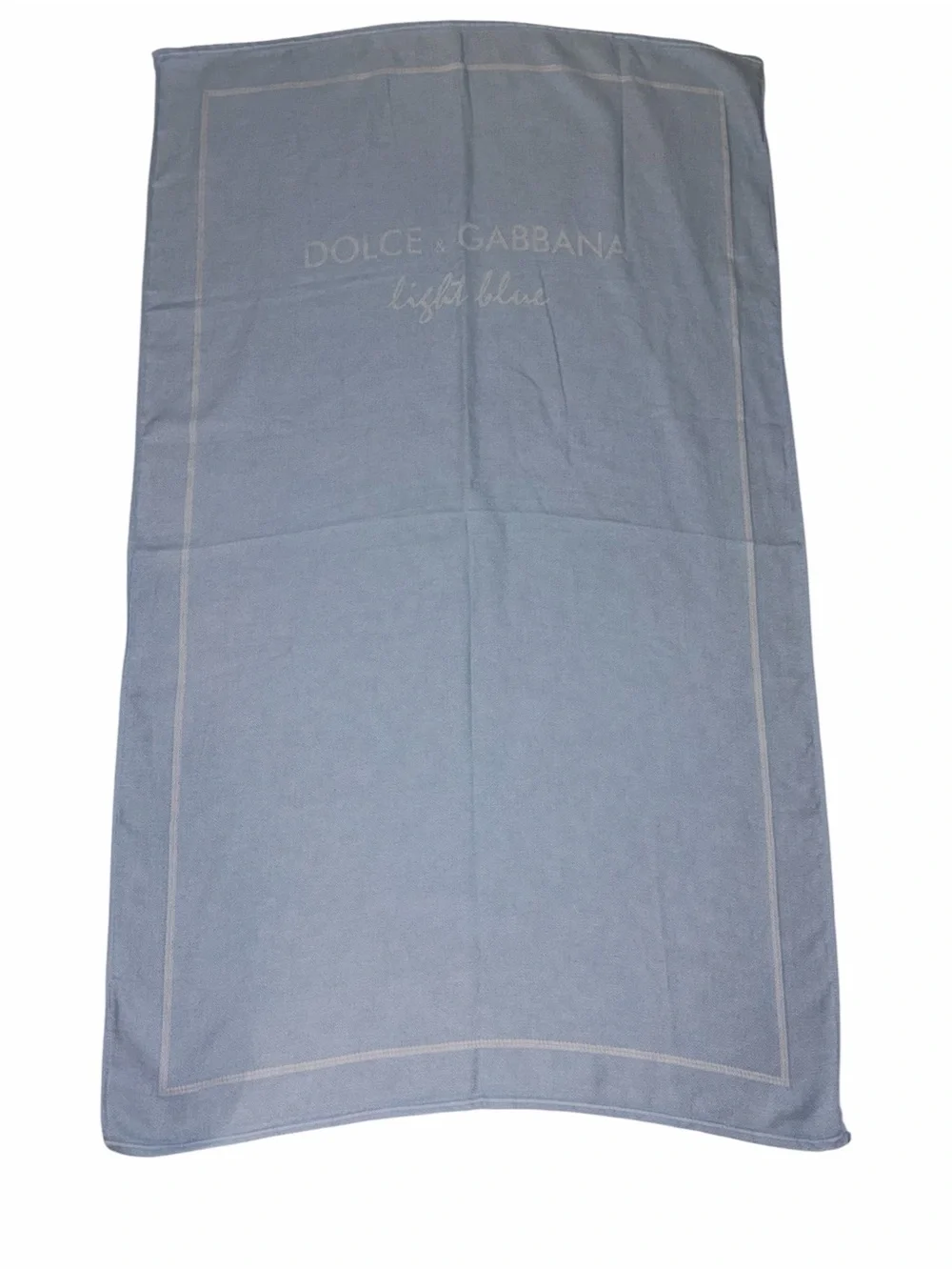 EUC Dolce & Gabbana Light Blue Oversized Beach Towel Pool Swimming Designer